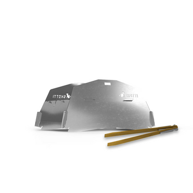 Deckel für SKOTTI Grill, Edelstahl steckbar, Ofen-/Toastfunktion.+Windschutz