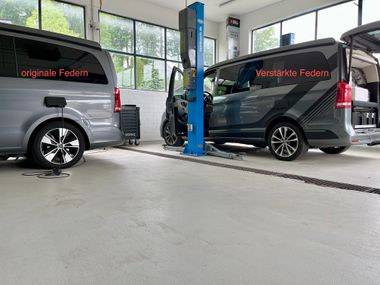Reinforced springs for Mercedes-Benz V-Class, Vito (Tourer), Marco Polo, Horizon, Activity W447 from year of manufacture 10.2014