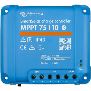Victron Energie MPPT Smart Solar charge controller - MPPT SmartSolar 75/10 including Bluetooth and smartphone app