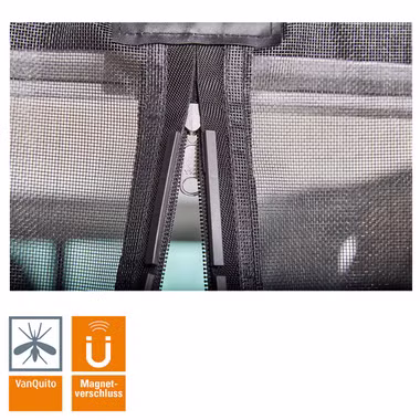 Magnet Fliegengitter / Moskitonetz mit Magnet Reißverschluss für Mercedes V Klasse, Vito, Marco Polo, Horizon, Activity Schiebetür ab BJ2014 (W447), Insektengitter für die Schiebetür - reine Magnetmontage Moskitonetz mit Magnet Reißverschluss