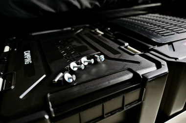 Spare part: Fastening set for the rear pull-out - already included in the scope of delivery of the pull-out